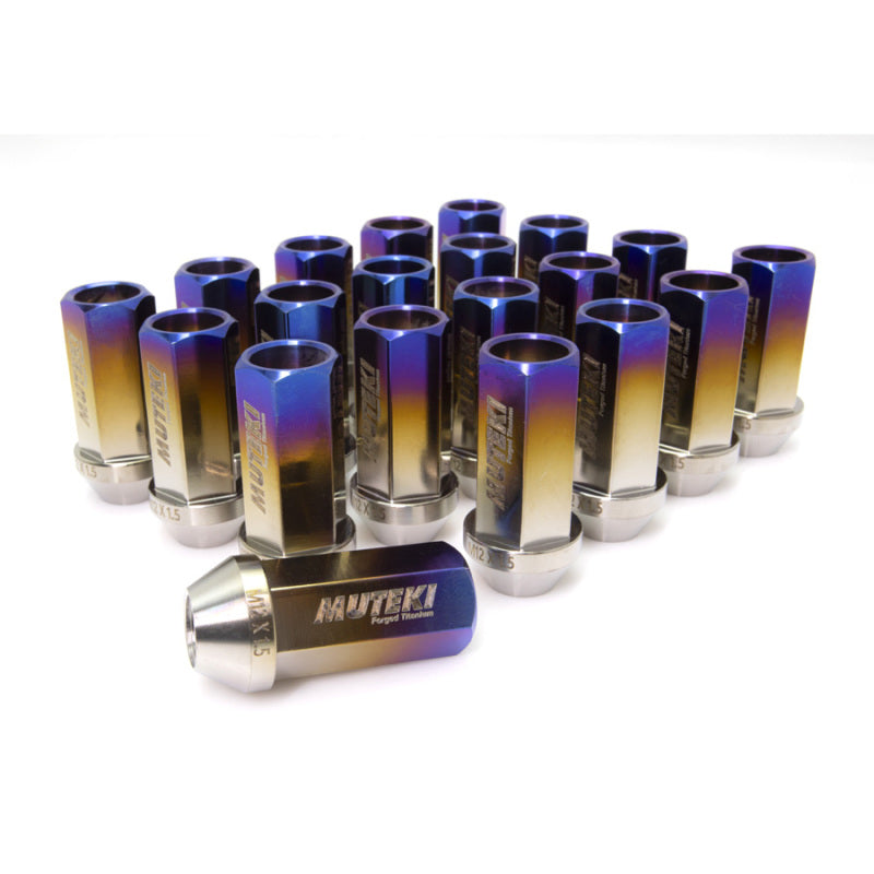Wheel Mate Muteki Closed End Lug Nuts - Black Chrome 12x1.25 main image 0