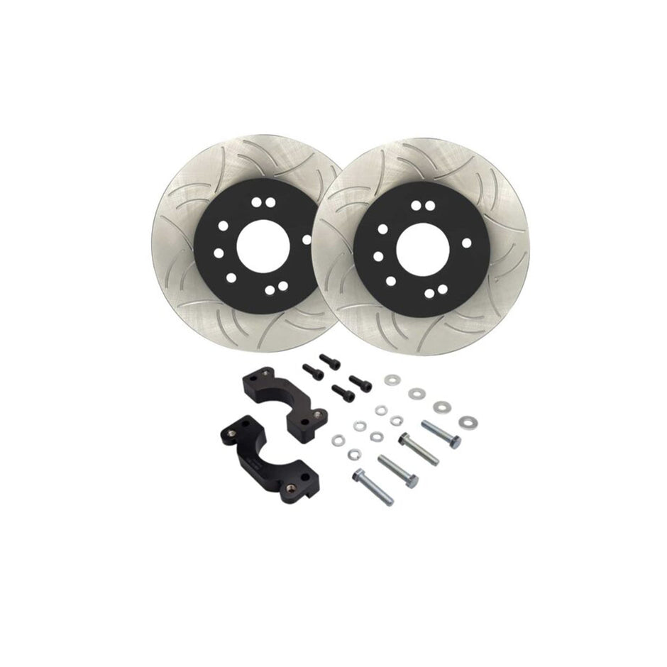 GKTech - HFM 300mm BBK Rear rotor upgrade kit – S13/S14 240SX, Silvia - HFM-NISS-BRK-00022