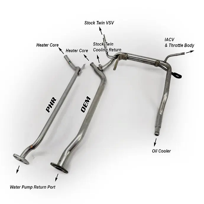 Power House Racing - PHR Heater Return Pipe for 2JZGTE - 01010651