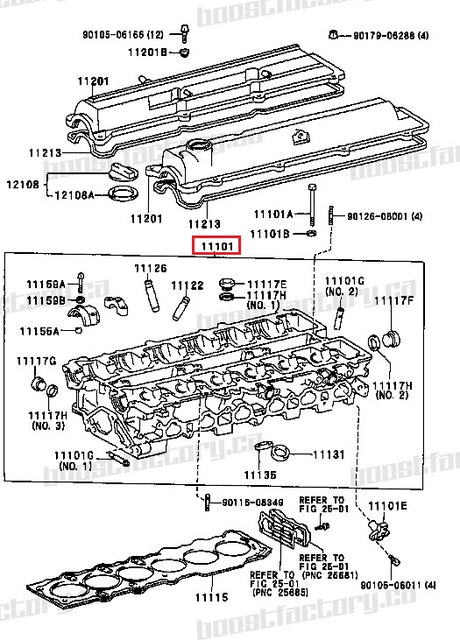 Genuine Toyota MK4 Supra / Aristo 2JZ-GTE VVTi Bare Cylinder Head - 11101-49415
