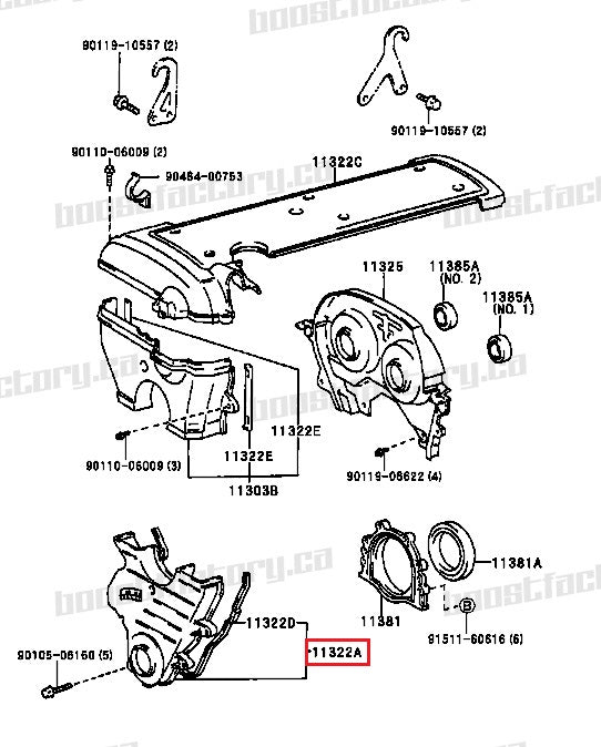 Genuine Toyota 1JZGTE Front Engine Timing Cover 11302-46021