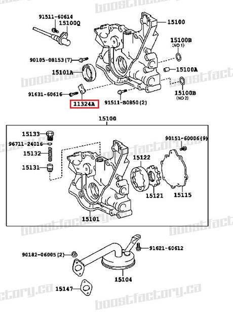 Genuine Toyota Timing Belt Stopper Plate - 11324-46030