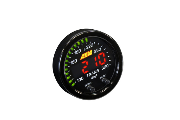 AEM X-Series Temperature 100-300F Gauge Kit (ONLY Black Bezel and Water Temp. Faceplate) - Boost Factory