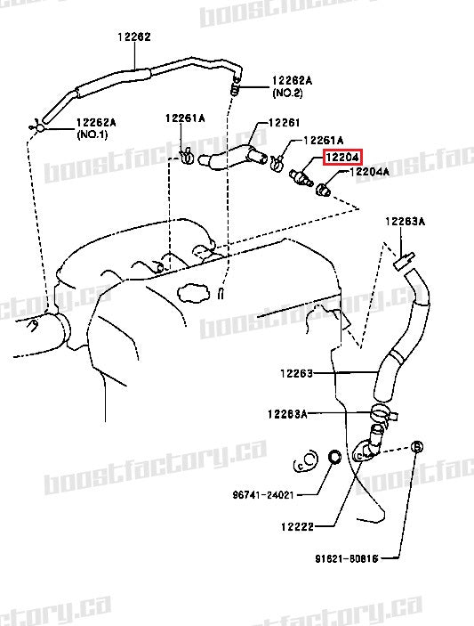 Genuine Toyota Beams 3SGE PCV Valve - 12204-88570