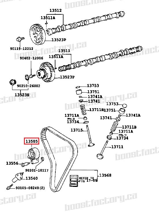 Genuine Toyota 1JZ-GTE VVTi Timing Belt Idler Pulley - 13505-46070