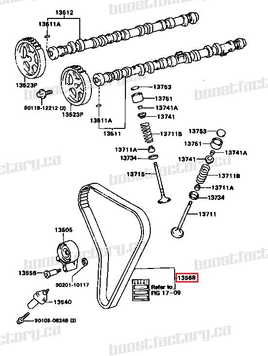 Genuine Toyota 2JZ Timing Belt - 13568-YZZ14 - Boost Factory