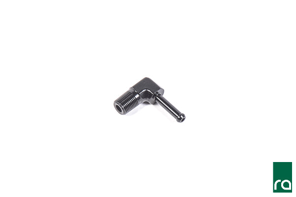 Radium Engineering 1/8 in NPT to 3/16 in Barb 90 Degree Fitting - 14-0344