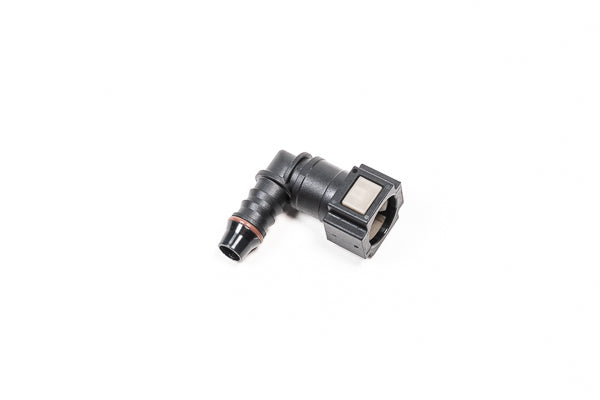 Radium Engineering 5/16in SAE Female to 90deg 3/8in Barb - 14-0586