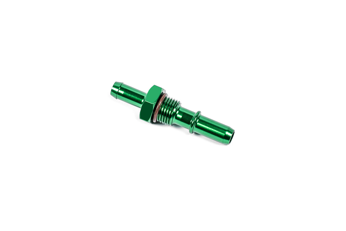 Radium Engineering 6AN ORB Bulkhead, 3/8 in SAE to 5/16 in Barb - 14-0595