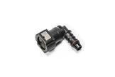 Radium Engineering 3/8in SAE Female to 90 Degree 3/8in Barb Fitting - 14-0847