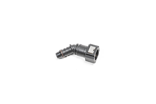 Radium Engineering 5/16 SAE Female to 45 Degree 3/8 Barb Fitting - 14-0886
