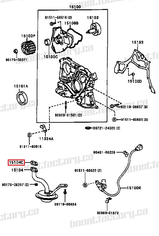 Genuine toyota altezza beams 3sge oil pick up tube gasket 15149 8846