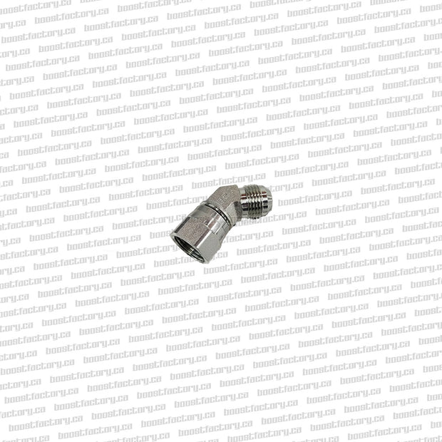 Boost Factory Single Turbo Conversion Engine Oil Drain Fitting 45 Degree Bend -10AN