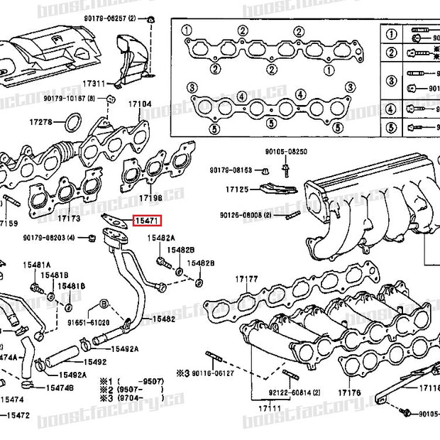 Genuine Toyota 2JZGTE Twin Turbo Drain Gasket - 15471-46010