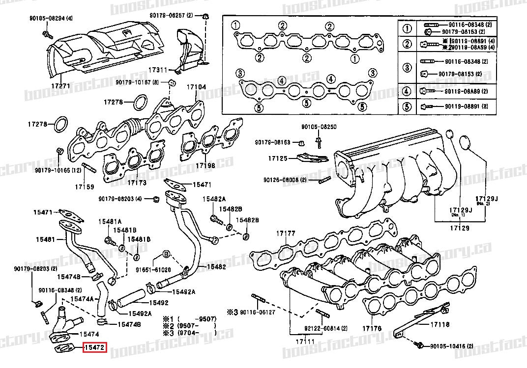 Genuine Toyota 2JZGTE Turbo Drain to Oil Pan Gasket - 15472-46010