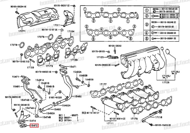 Genuine Toyota 2JZGTE Turbo Drain to Oil Pan Gasket - 15472-46010