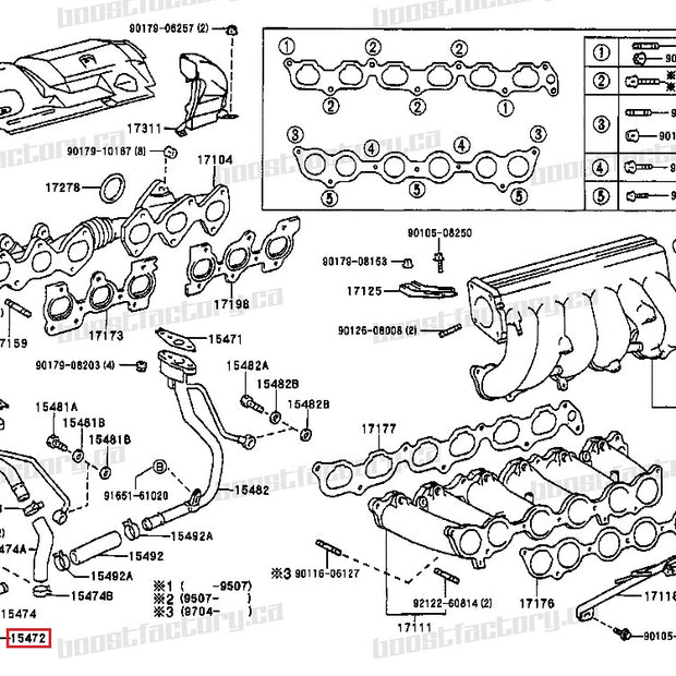 Genuine Toyota 2JZGTE Turbo Drain to Oil Pan Gasket - 15472-46010