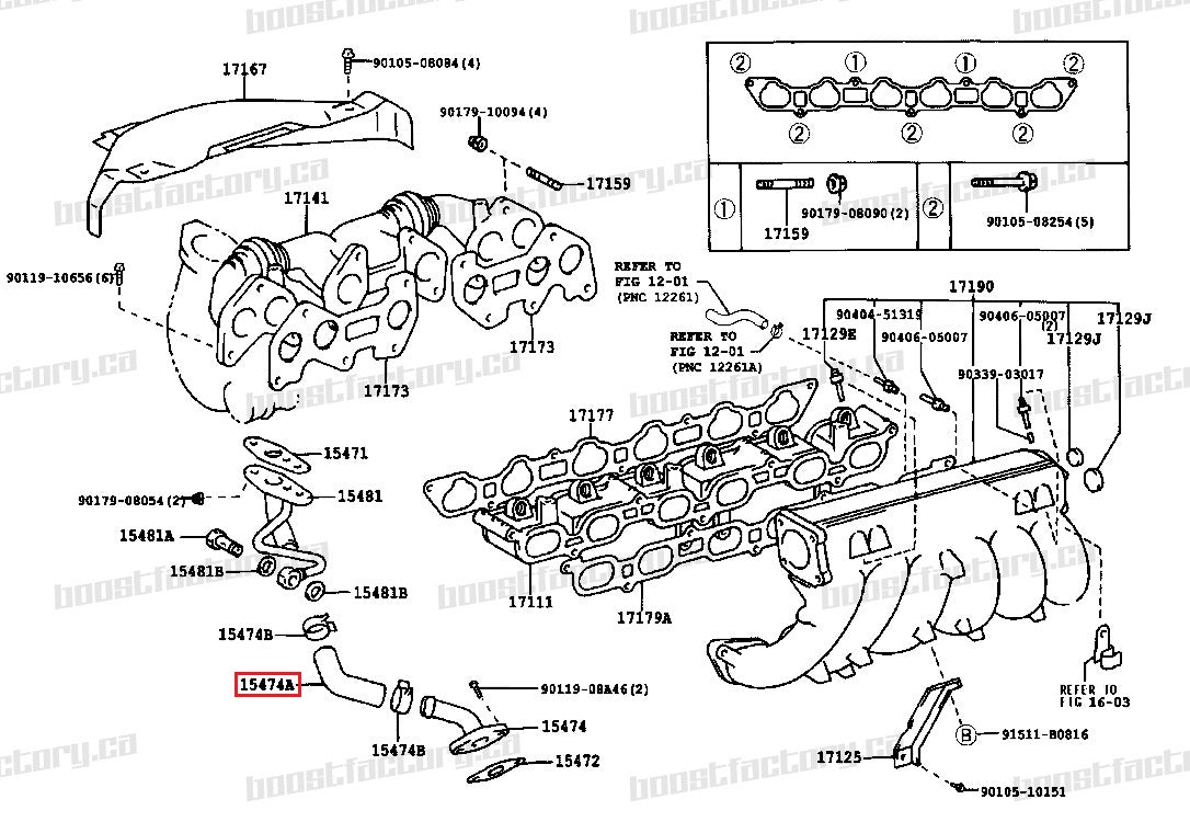 Genuine Toyota 1JZ-GTE VVTi Turbo Oil Drain Hose - 15491-88411