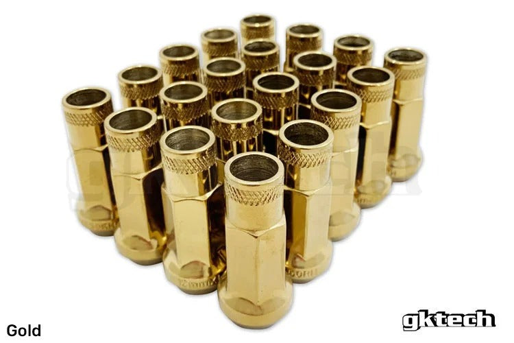 GKTech - Open Ended Lug Nuts (Pack of 20) - M12x1.5 / Gold - M15X-GOLD