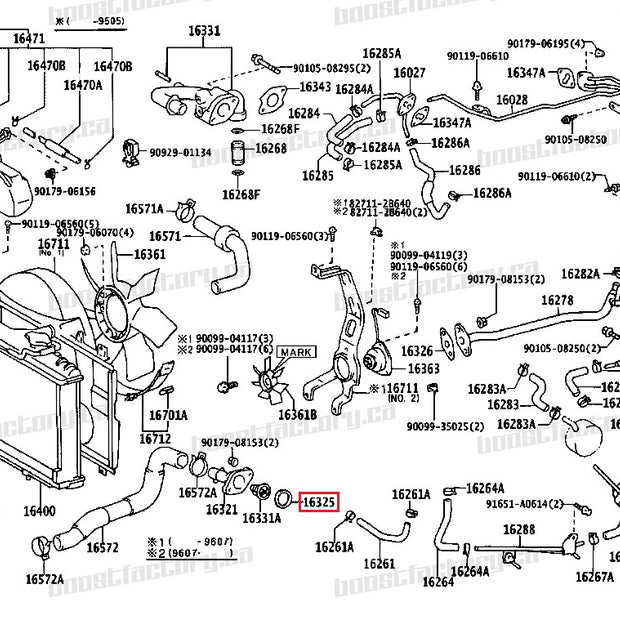 Genuine Toyota 1JZ & 2JZ-GTE Thermostat O-Ring VVTi And NON VVTi -16325-62010