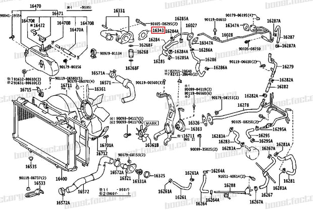 Genuine Toyota 2JZ-GTE ALL Upper Water Neck Gasket - 16343-46030