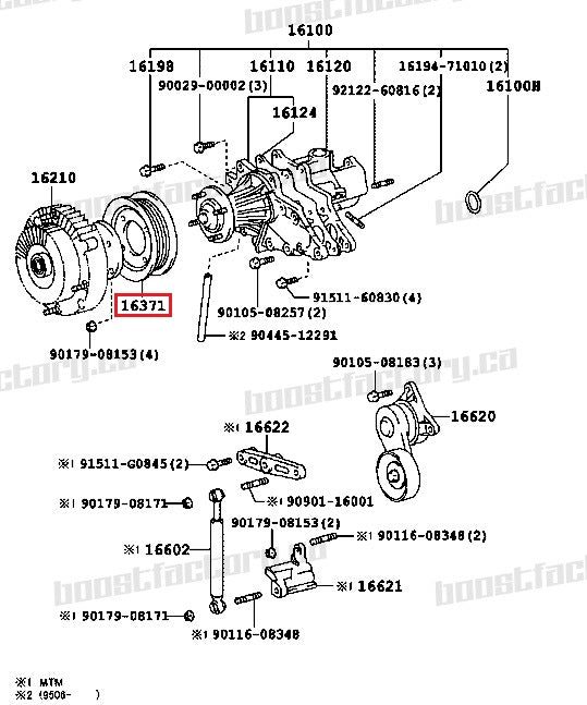 Genuine Toyota 2JZ-GTE Supra Water Pump Pulley - 16371-46020 - Boost Factory