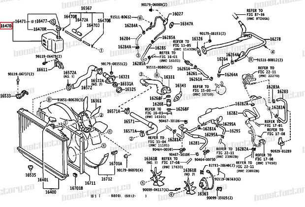 Genuine Toyota JZX100 1JZ-GTE Coolant Overflow Tank  - 16470-46150