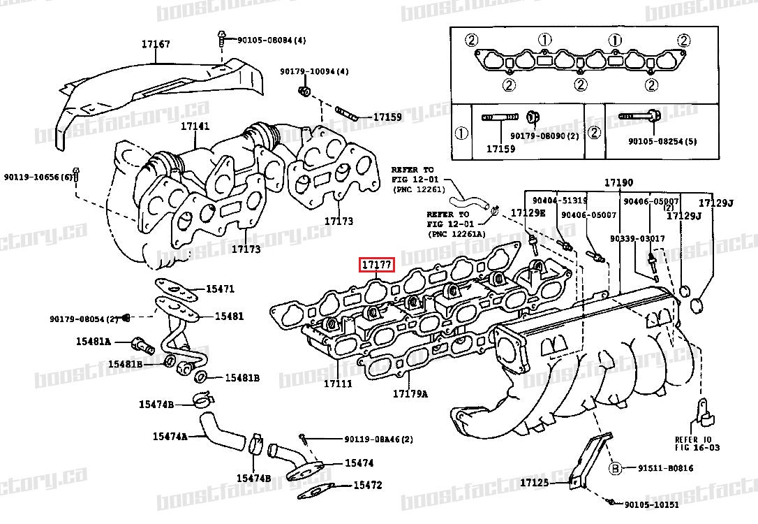 Genuine Toyota 1JZ-GTE VVTi Intake Manifold Gasket 17177-88410