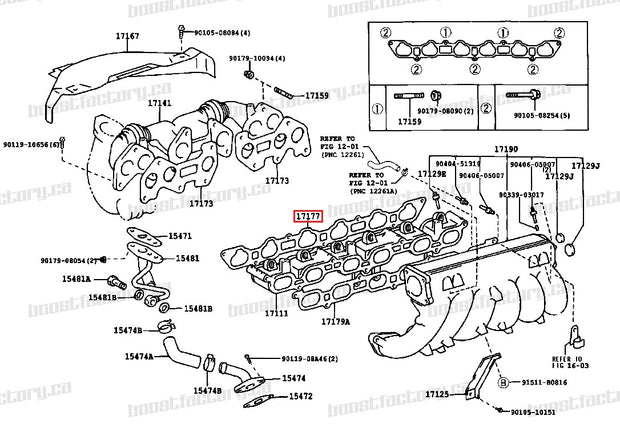 Genuine Toyota 1JZ-GTE VVTi Intake Manifold Gasket 17177-88410