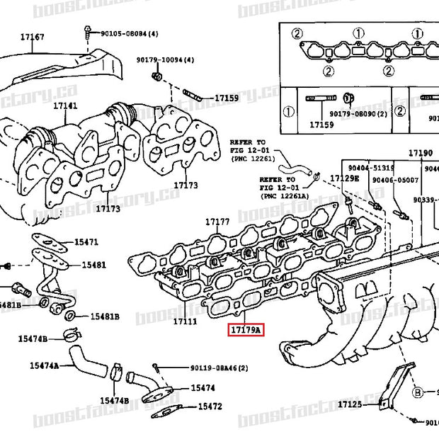 Genuine Toyota 1JZ-GTE ALL Upper Intake Manifold Gasket 17179-88400