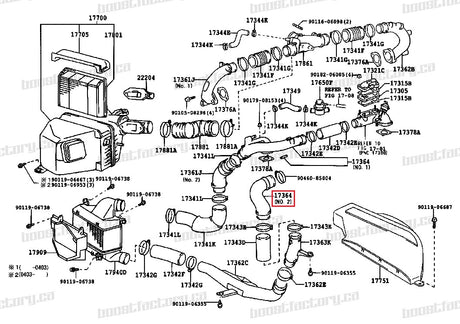 Genuine Toyota 2JZ Twin Turbo Compressor Outlet Gasket - 17378-46010