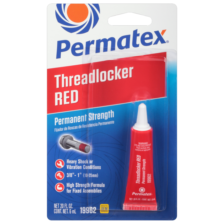 Permatex - Permanent Strength Threadlocker Red, 6 ML - 26207
