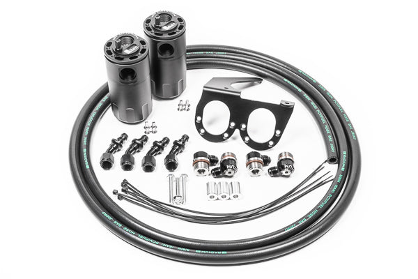 Radium Engineering Nissan R35 GT-R Dual CCV Catch Can Kit - 20-0555-FL