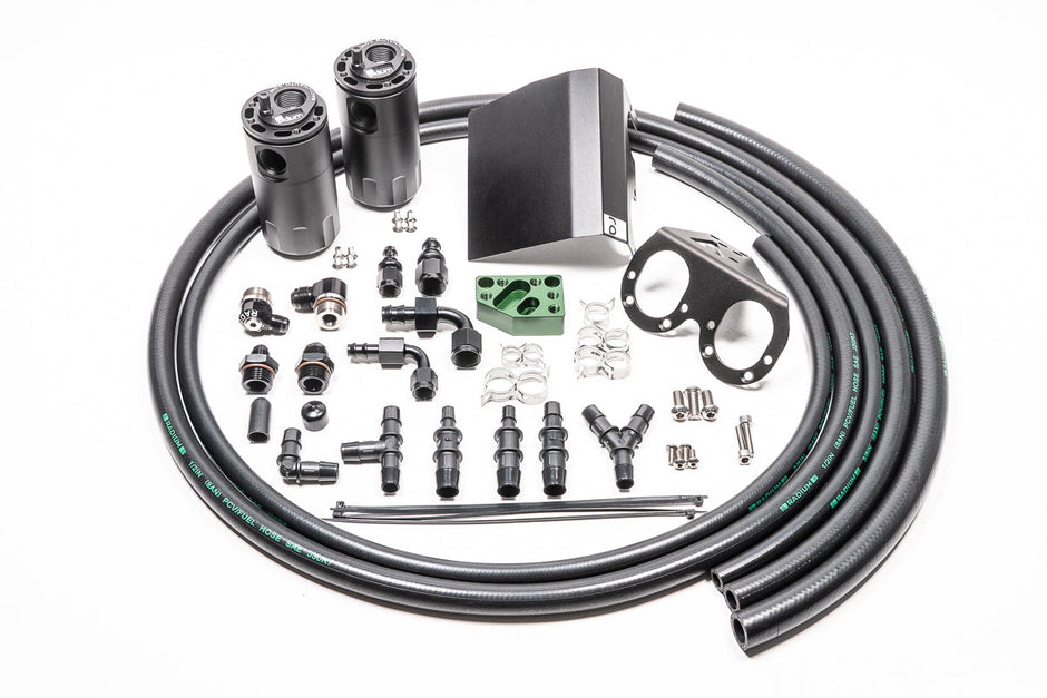 Radium Engineering Subaru EJ Turbo Dual Catch Can Kit - 20-0608-FL