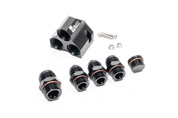 Radium Engineering Distribution Block 12-10-10-10 With Fittings - Boost Factory