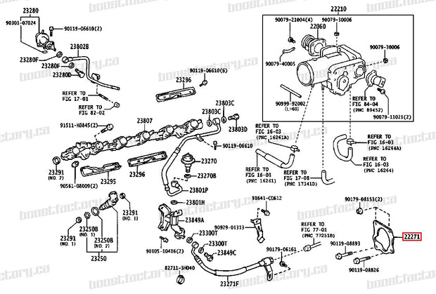 Genuine Toyota 2JZ GTE VVTi Throttle Body Gasket - 22271-46080