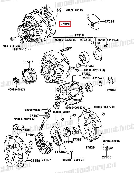 Denso 2JZ GTE Alternator - 27060-46300