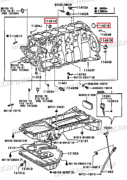 Genuine Toyota 2JZ Frost Plug Set