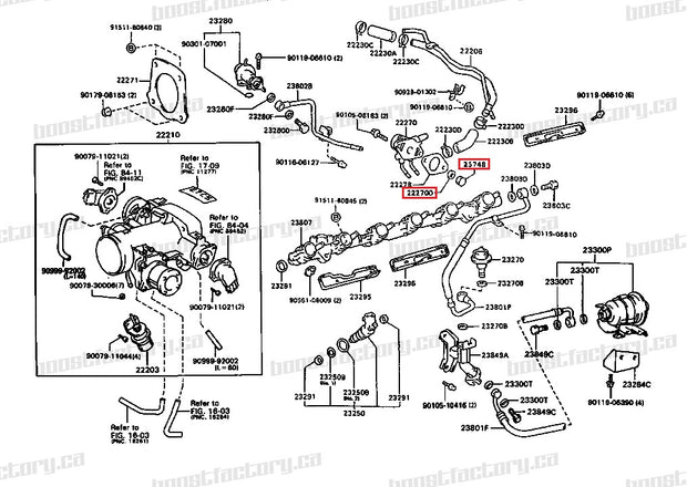 Genuine Toyota 2JZ GTE Non VVTi Idle Air Check Valve & Grommet - 25748-88400 / 90210-25001