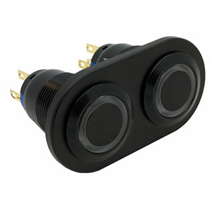 Performance World - 322321 2 HOLE 19MM BILLET LED SWITCH BEZEL BLACK