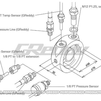 GReddy Universal Oil Filter Block Adapter - Boost Factory
