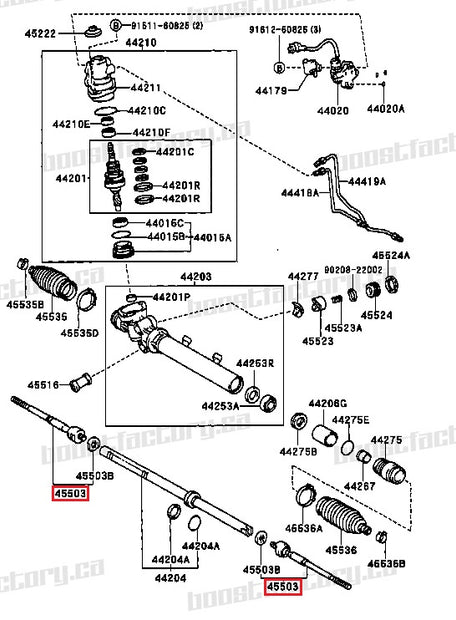 Genuine Toyota JZX90 JZX100 GX100 GX90 Front Inner Tie Rod End - 45503-29485