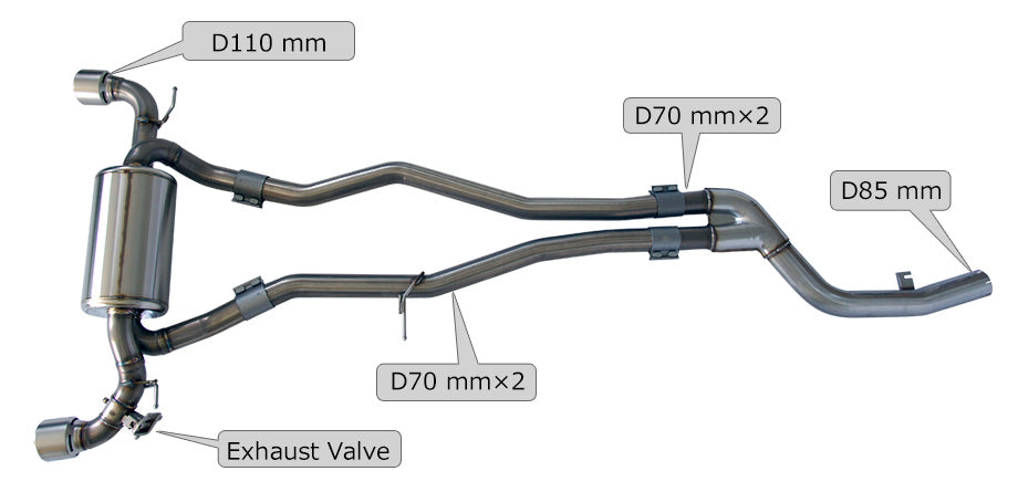 HKS Super Turbo Muffler Urban Matte Edition GR Supra DB06 RZ 8AT - 31029-AT012 - view 3
