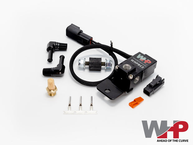 WHP Boost Control Solenoid Kit- Black Fittings and Bracket - Boost Factory