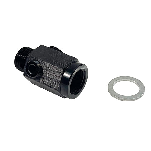 Performance World - 81016 M16X1.5 INLINE GAUGE ADAPTER FITTING WITH 1/8" NPT TAKE-OFFS