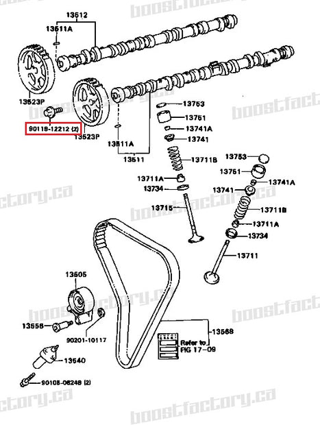 Genuine Toyota 1JZ/2JZ Cam Gear Bolt - 90119-12212