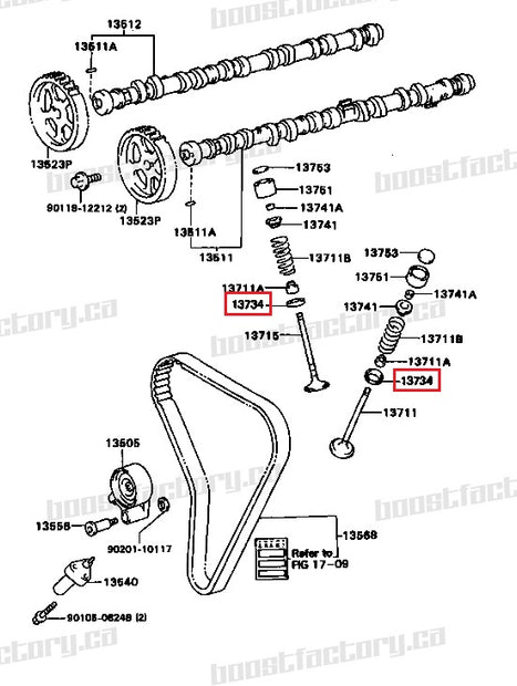 Genuine Toyota JZ Valve Spring Seat - 90201-18017