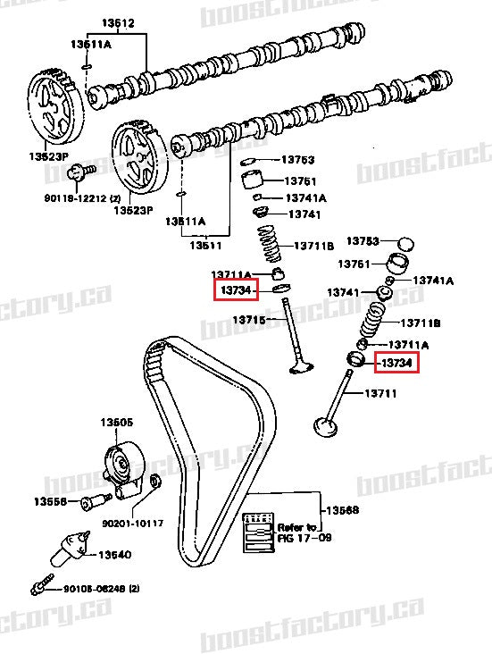 Genuine Toyota JZ Valve Spring Seat - 90201-18017