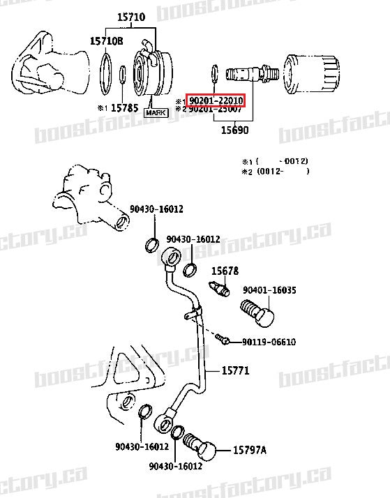 Genuine Toyota VVTi 2JZ Oil Cooler Stud Washer - 90201-22010