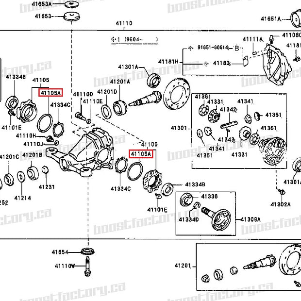 Genuine Toyota MK4 Supra / JZS161 Aristo Differential Side Bearing Carrier Seal - 90301-96003